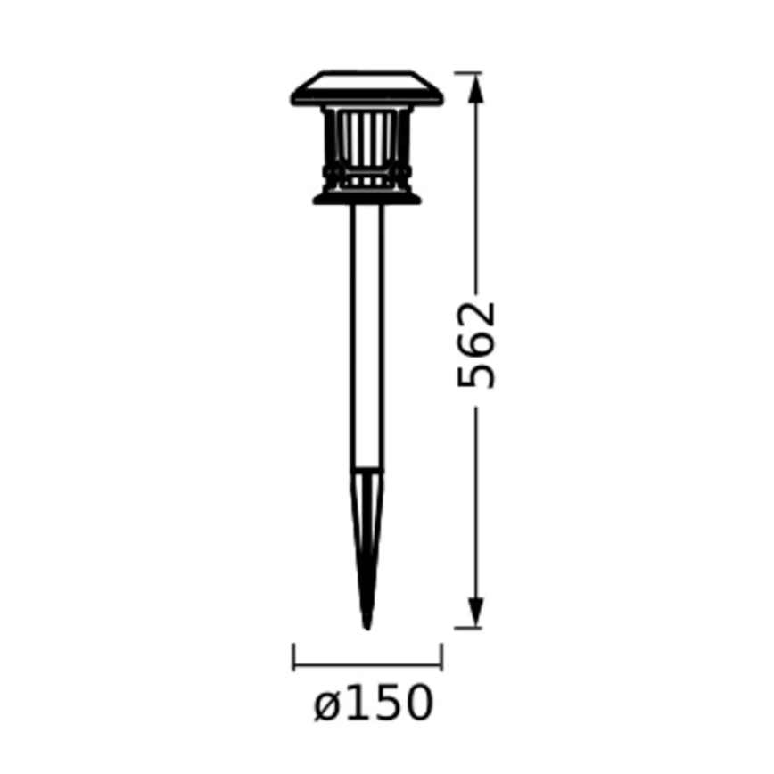 Ledvance - LED RGBW Aptumšojama saules enerģijas lampa SMART+ SOLAR LED/0,12W/3,2V 3000-6500K IP44