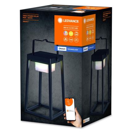 Ledvance - LED RGBW Aptumšojama saules enerģijas lampa SMART+ TABLE LED/2,5W/3,7V 2200 mAh IP44