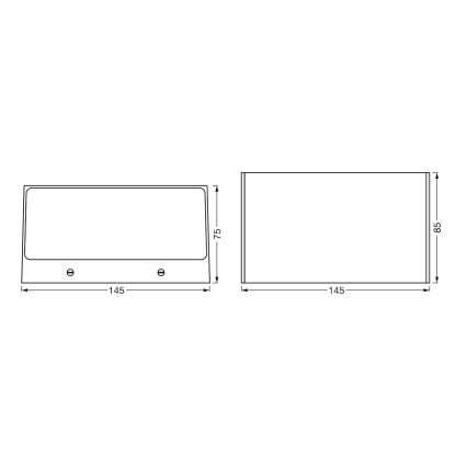 Ledvance - LED RGBW Aptumšojams āra sienas gaismeklis SMART+ BRICK LED/14W/230V Wi-Fi IP44