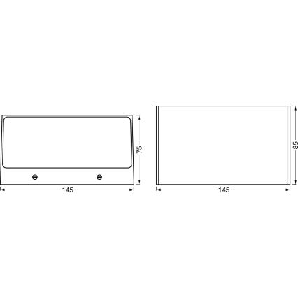 Ledvance - LED RGBW Aptumšojams āra sienas gaismeklis SMART+ BRICK LED/14W/230V Wi-Fi IP44