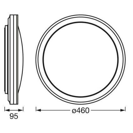 Ledvance - LED RGBW Aptumšojams griestu gaismeklis SMART+ CIRCLE LED/28W/230V 3000-6500K Wi-Fi