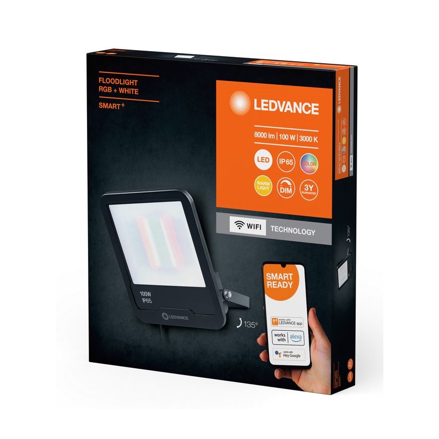 Ledvance - LED RGBW Aptumšojams āra prožektors SMART+ FLOODLIGHT LED/100W/230V IP65 Wi-Fi