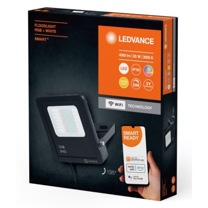 Ledvance - LED RGBW Aptumšojams āra prožektors SMART+ FLOODLIGHT LED/50W/230V IP65 Wi-Fi