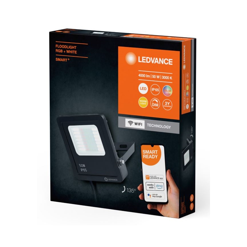 Ledvance - LED RGBW Aptumšojams āra prožektors SMART+ FLOODLIGHT LED/50W/230V IP65 Wi-Fi