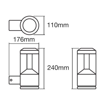 Ledvance -LED RGBW Aptumšojams sienas gaismeklis SMART+ MODERN LED/12W/230V IP44 BT