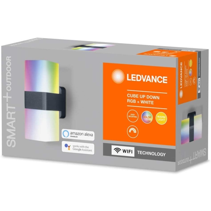 Ledvance - LED RGBW Āra sienas gaismeklis SMART+ CUBE LED/13,5W/230V IP44 Wi-Fi