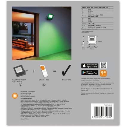 Ledvance - LED RGBW Prožektors SMART+ FLOOD LED/30W/230V IP65 Wi-Fi