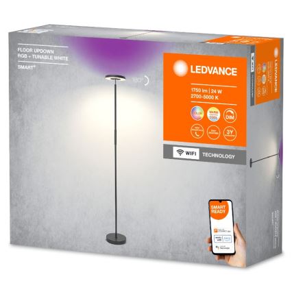 Ledvance - LED RGBW aptumšojama stāvlampa SMART+ FLOOR LED/24W/230V 2700-5000K Wi-Fi