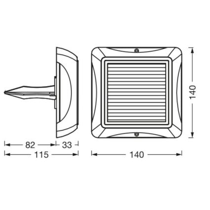 Ledvance - LED Aptumšojama saules enerģijas lampa ENDURA STYLE SOLAR LED/1,2W/3,7V 2000 mAh IP65