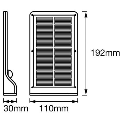Ledvance - LED Saules enerģijas sienas lampa ar sensoru DOORLED LED/3W/3,3V 2000 mAh IP44