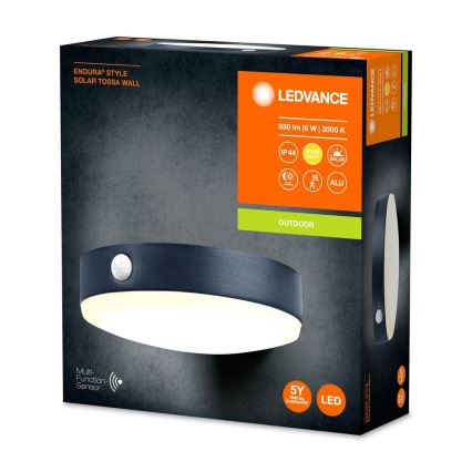 Ledvance-LED Saules enerģijas sienas lampa ar sensoru ENDURA STYLE LED/6W/3,7V IP44