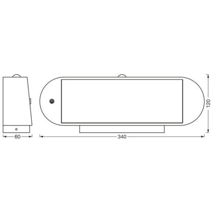 Ledvance-LED Saules enerģijas sienas lampa ar sensoru ENDURA STYLE LED/6W/7,4V IP44