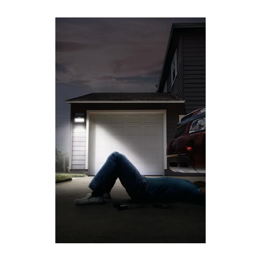 Ledvance - LED Āra saules enerģijas sienas Prožektors ar sensoru FLOOD LED/2,9W/3,7V 2600 mAh IP44