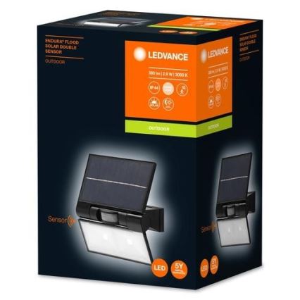 Ledvance - LED Āra saules enerģijas sienas Prožektors ar sensoru FLOOD LED/2,9W/3,7V 2600 mAh IP44
