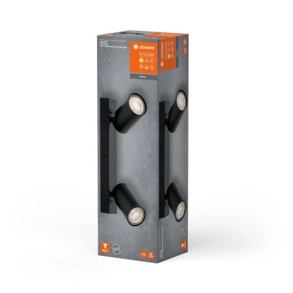 Ledvance - LED sienas spot gaismeklis OCTAGON 2xGU10/3,4W/230V 2700K melns