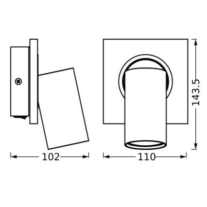 Ledvance - LED Sienas starmetis DECOR MERCURY 1xGU10/3,4W/230V