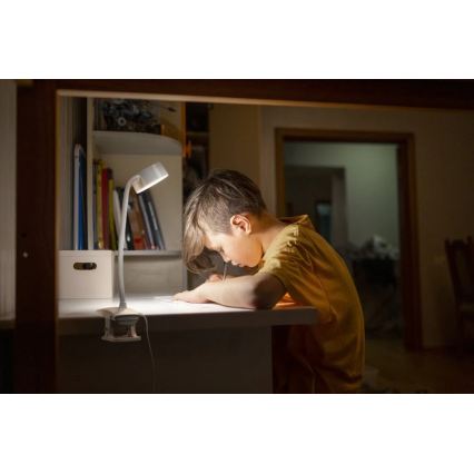 Ledvance - LED regulējama skārienjūtīga galda lampa ar skavu CYLINDER LED/4,8W/5V 3000-6500K balta