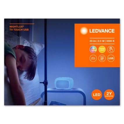 Ledvance - LED Skārienvadāma bērnu naktslampiņa TOUCH LED/2,5W/5V