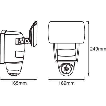 Ledvance - LED Starmetis ar sensoru un kameru SMART+ LED/24W/230V IP44 Wi-Fi