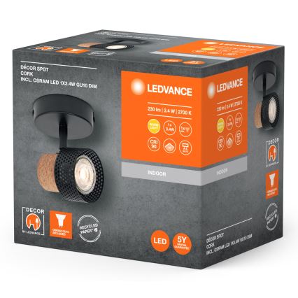 Ledvance - LED Starmetis DECOR CORK 1xGU10/3,4W/230V