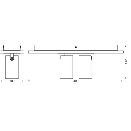 Ledvance - LED Starmetis DECOR MERCURY 2xGU10/3,4W/230V