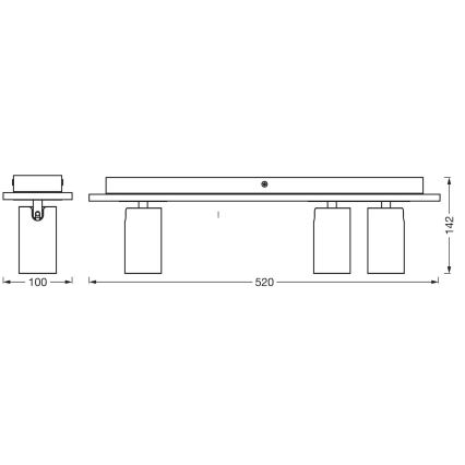 Ledvance - LED Starmetis DECOR MERCURY 3xGU10/3,4W/230V