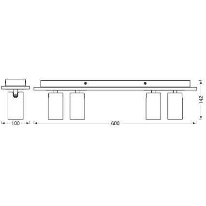 Ledvance - LED Starmetis DECOR MERCURY 4xGU10/3,4W/230V