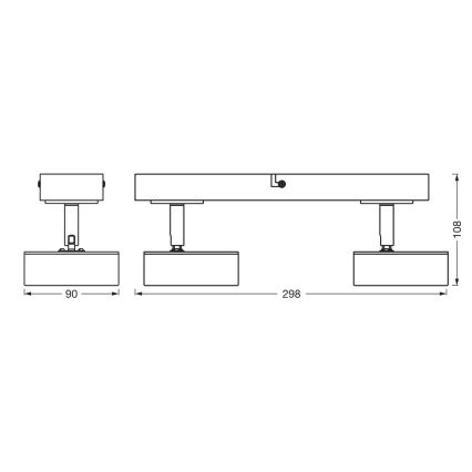 Ledvance - LED Starmetis DECOR PLUTO 2xLED/4,8W/230V