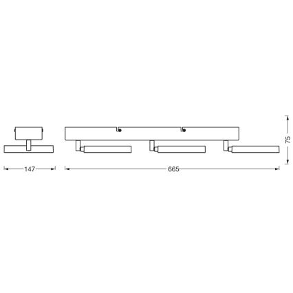 Ledvance - LED Starmetis DECOR SATURN 3xLED/11W/230V 3000/4200/6500K