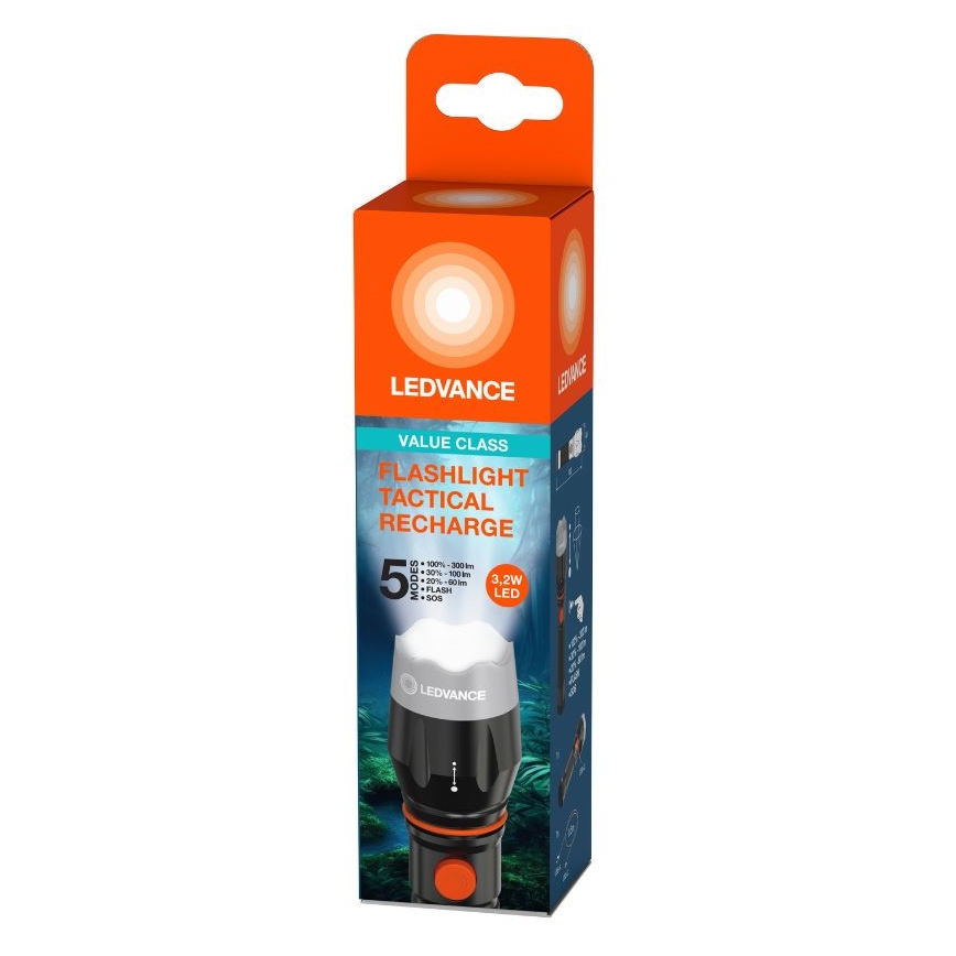 Ledvance - LED Uzlādējams lukturis FLASHLIGHT LED/3,2W/5V 1500mAh