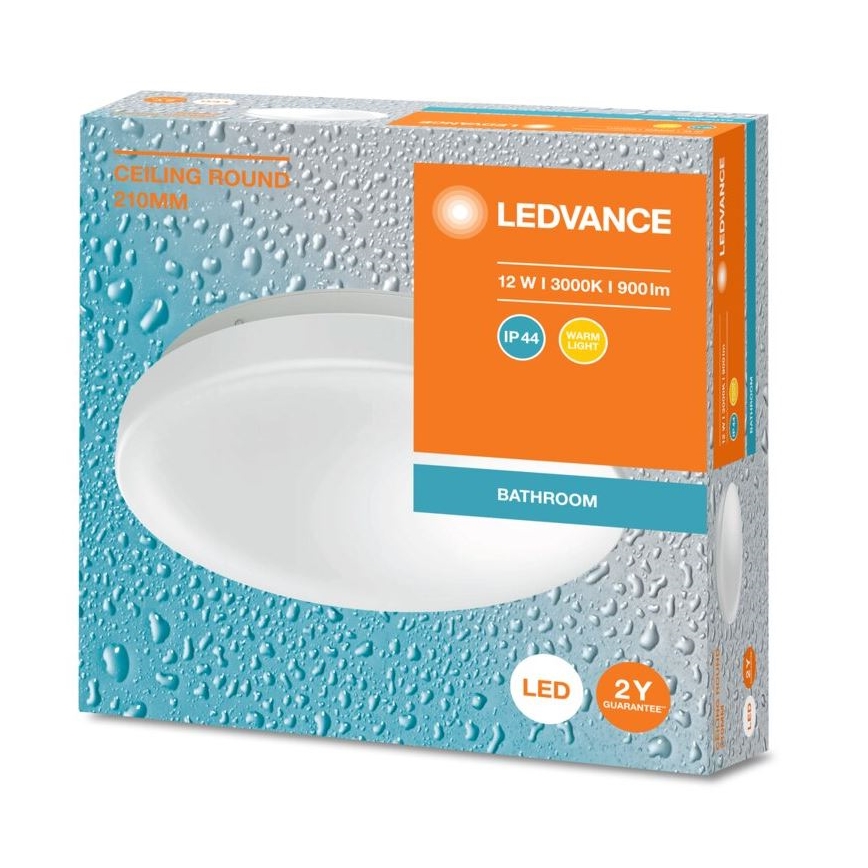 Ledvance - LED vannas istabas griestu lampa CEILING ROUND LED/12W/230V 3000K IP44