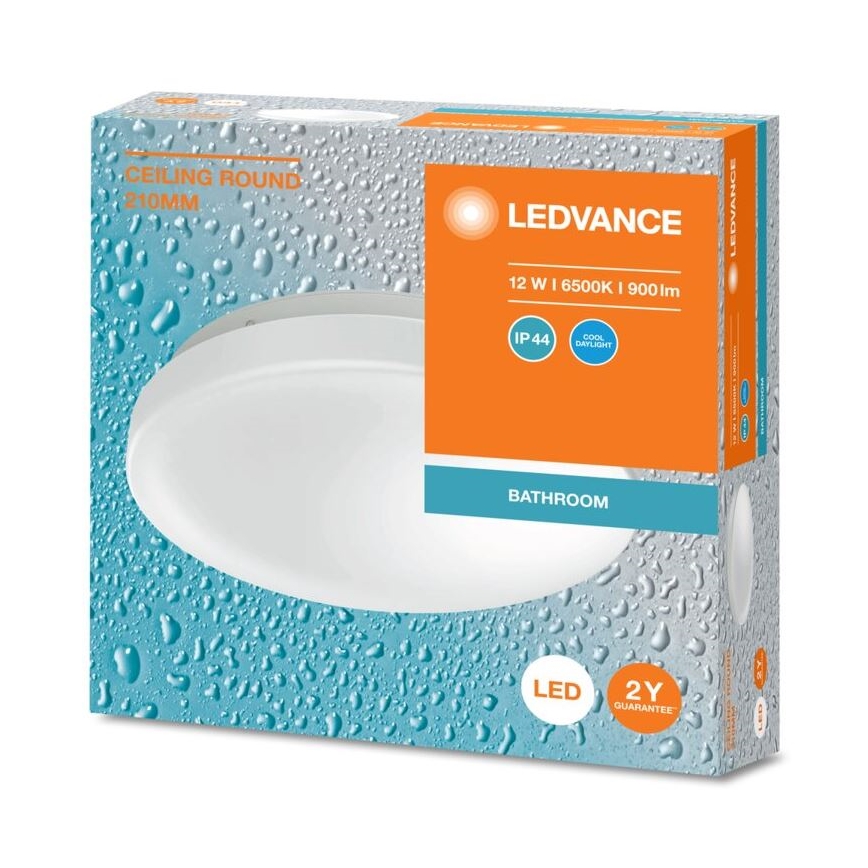 Ledvance - LED vannas istabas griestu lampa CEILING ROUND LED/12W/230V 6500K IP44