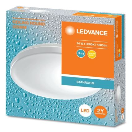 Ledvance - LED vannas istabas griestu lampa CEILING ROUND LED/24W/230V 3000K IP44