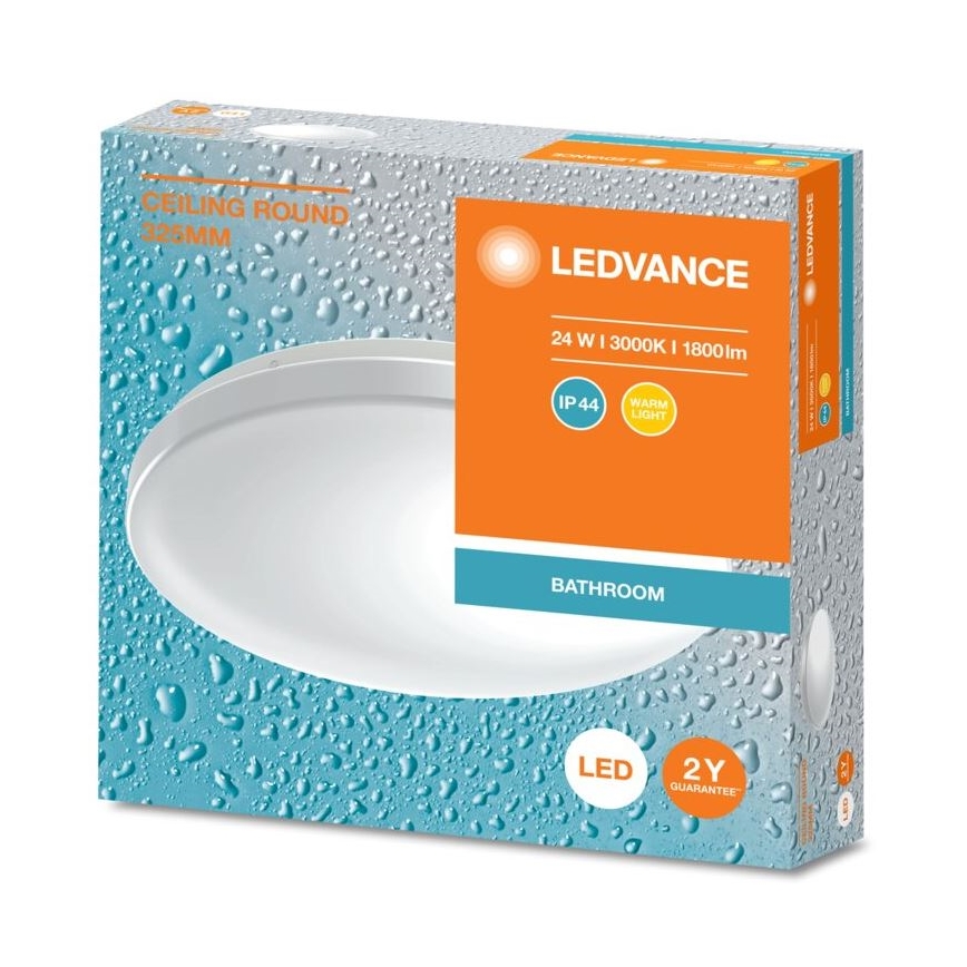 Ledvance - LED vannas istabas griestu lampa CEILING ROUND LED/24W/230V 3000K IP44
