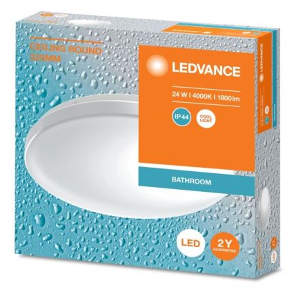 Ledvance - LED vannas istabas griestu lampa CEILING ROUND LED/24W/230V 4000K IP44