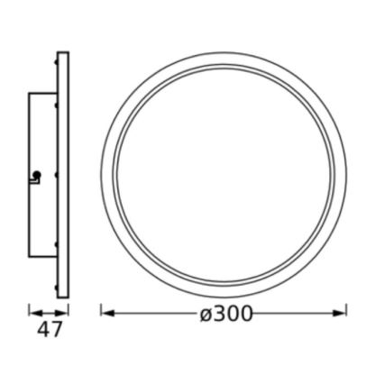 Ledvance - LED vannas istabas griestu lampa DISC LED/18W/230V 3000/4000K IP44