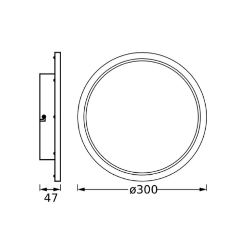 Ledvance - LED vannas istabas griestu gaismeklis DISC LED/18W/230V 3000/4000K IP44