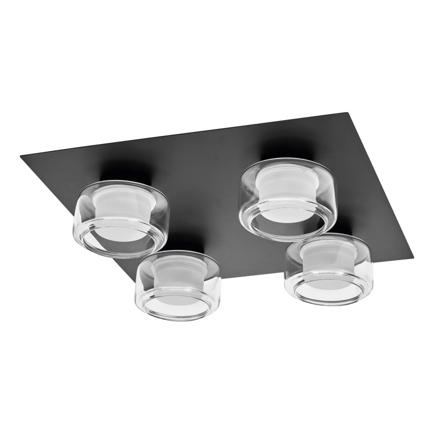 Ledvance - LED Vannas istabas griestu lampa ORBIS FLAME 4xLED/5,5W/230V 3000/4000K IP44 melna