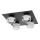 Ledvance - LED Vannas istabas griestu lampa ORBIS FLAME 4xLED/5,5W/230V 3000/4000K IP44 melna