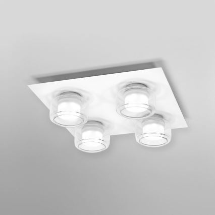 Ledvance - LED Vannas istabas griestu lampa ORBIS FLAME 4xLED/5,5W/230V 3000/4000K IP44 balta