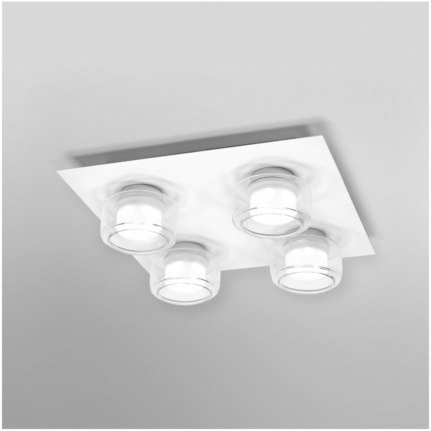 Ledvance - LED Vannas istabas griestu lampa ORBIS FLAME 4xLED/5,5W/230V 3000/4000K IP44 balta