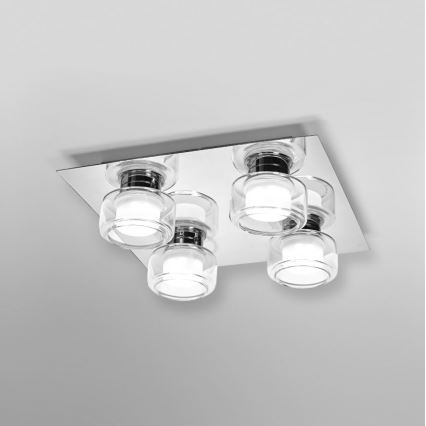 Ledvance - LED Vannas istabas griestu lampa ORBIS FLAME 4xLED/5,5W/230V 3000/4000K IP44 hroms