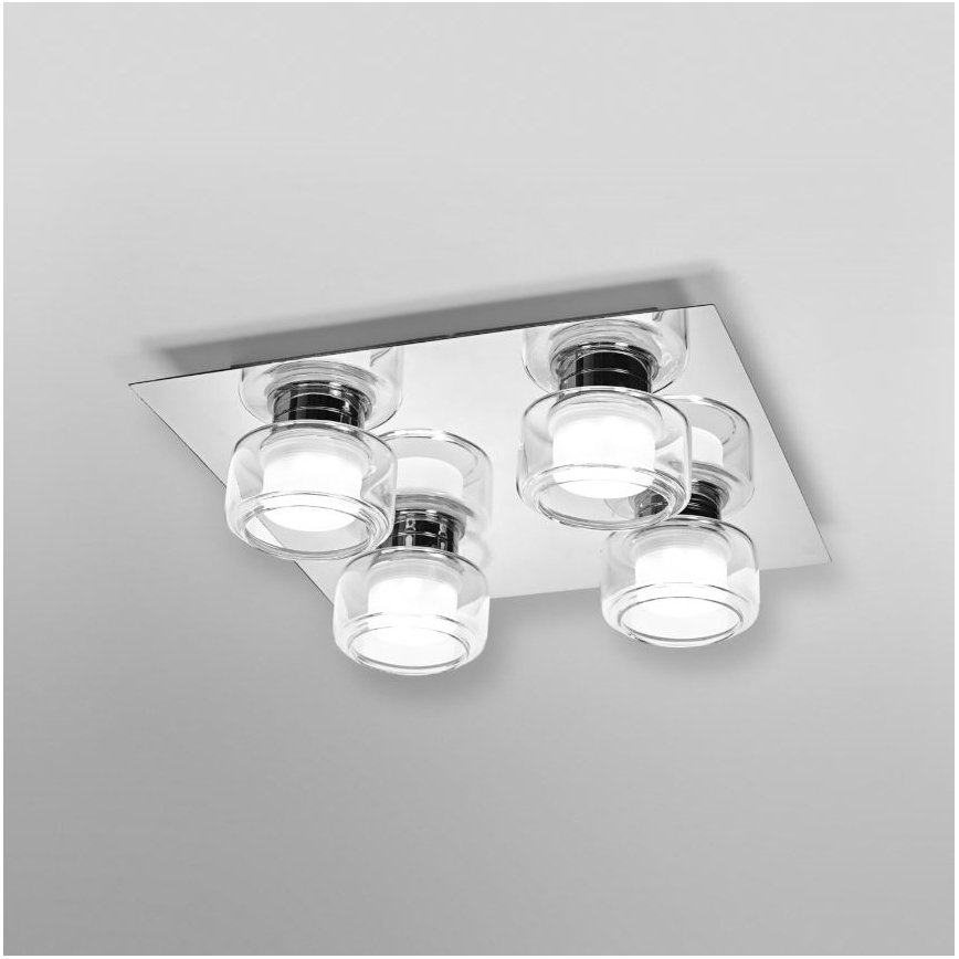 Ledvance - LED Vannas istabas griestu lampa ORBIS FLAME 4xLED/5,5W/230V 3000/4000K IP44 hroms