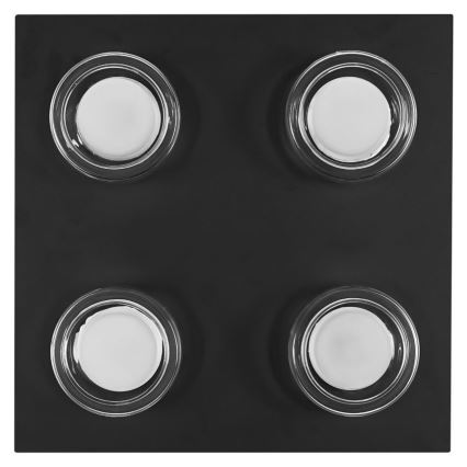 Ledvance - LED Vannas istabas griestu lampa ORBIS FLAME 4xLED/5,5W/230V 3000/4000K IP44 melna