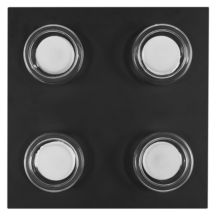 Ledvance - LED Vannas istabas griestu lampa ORBIS FLAME 4xLED/5,5W/230V 3000/4000K IP44 melna