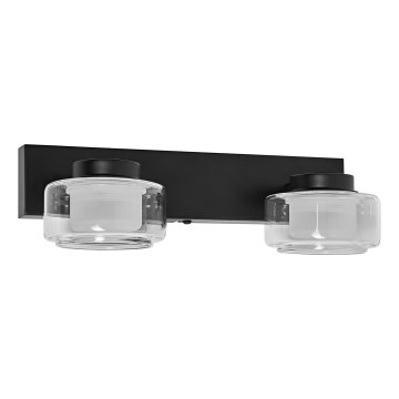 Ledvance - LED Vannas istabas sienas lampa ORBIS FLAME 2xLED/5,5W/230V 3000/4000K IP44 melna