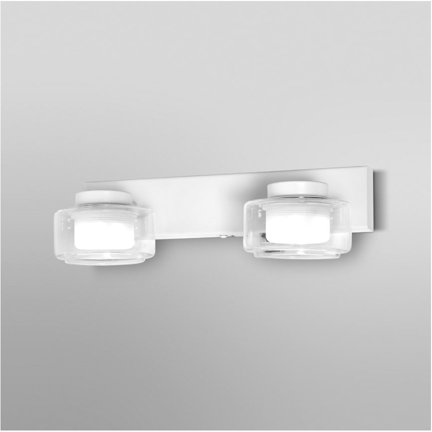 Ledvance - LED Vannas istabas sienas lampa ORBIS FLAME 2xLED/5,5W/230V 3000/4000K IP44 balta