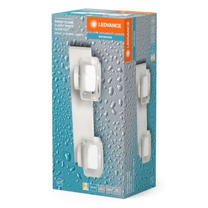 Ledvance - LED Vannas istabas sienas lampa ORBIS FLAME 2xLED/5,5W/230V 3000/4000K IP44 balta