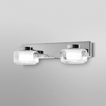 Ledvance - LED Vannas istabas sienas lampa ORBIS FLAME 2xLED/5,5W/230V 3000/4000K IP44 hroms