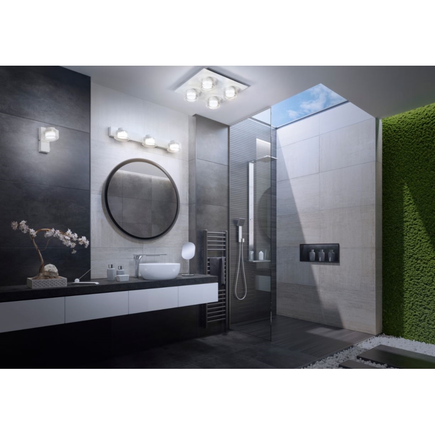 Ledvance - LED Vannas istabas sienas lampa ORBIS FLAME 3xLED/5,5W/230V 3000/4000K IP44 balta